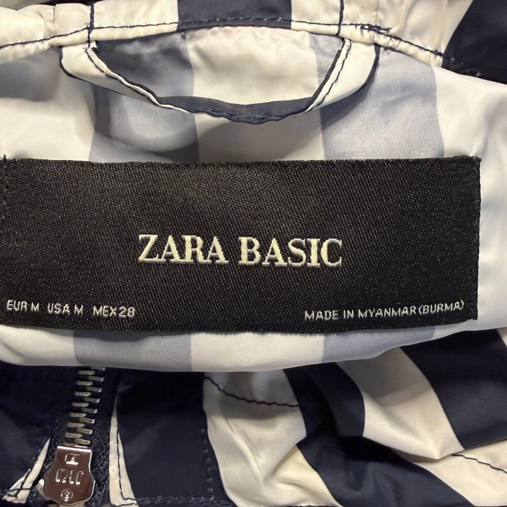 Zara Basic Striped Hooded Lightweight Cropped Jac… - image 15